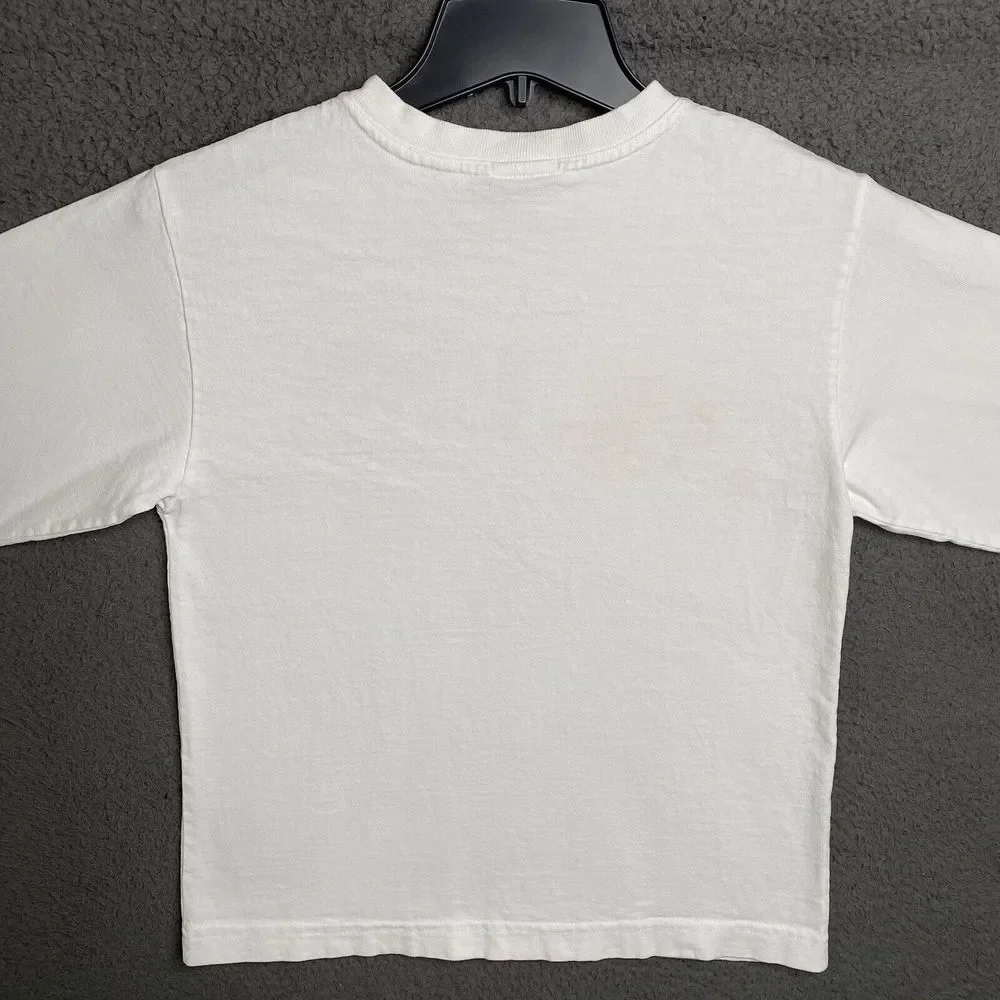 GUESS JEANS USA T-Shirt White Long Sleeve Womens Small Classic Spellout Logo - Picture 16 of 16